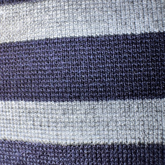 Striped Dark Navy and Gray Women's Blazer - Picture 9 of 12